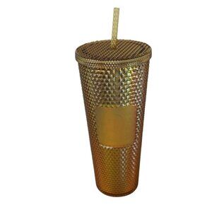 Disneyland‎ Geometric Starbucks Tumbler With Straw – Gold 24oz